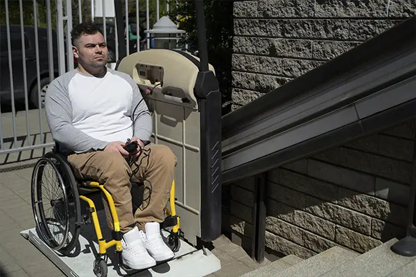 wheelchair stairs lift installed home health network